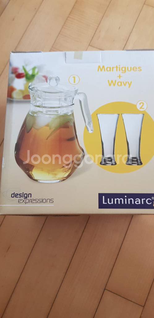 물병 +잔 2개 새상품--2