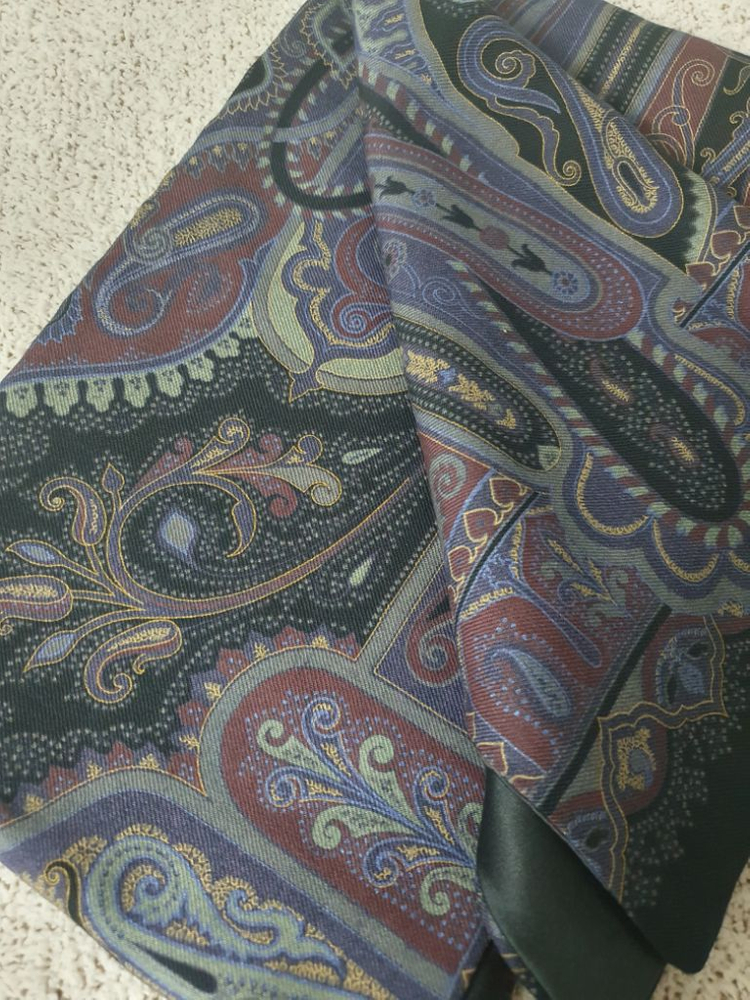 정품 에트로 울 실크 스카프--3