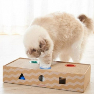 2개/ 고양이 캣닢공 사각 박스 스크래쳐/ LUQ017