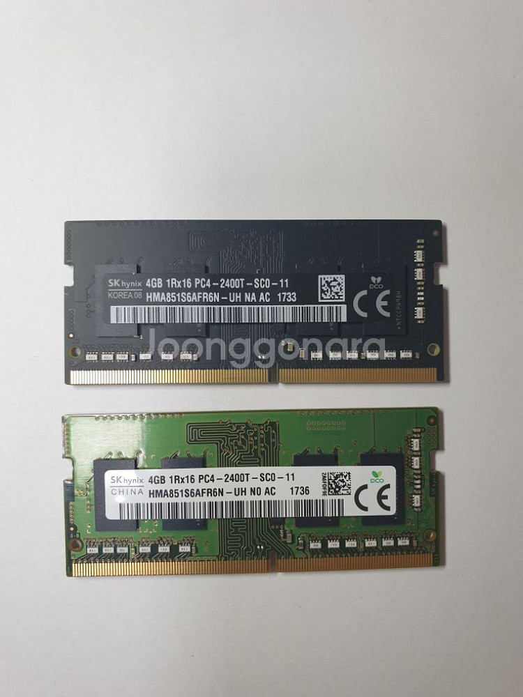 노트북 메모리 DDR4 8G(4GX2) 2400T--0