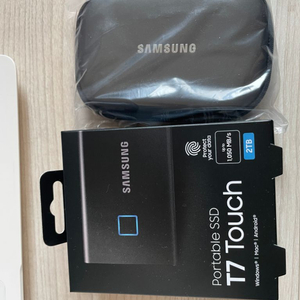 삼성 포터블 SSD T7 터치 2tb 팝니다 파우치포함