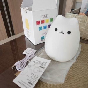 말랑 고양이 터치 LED 무드램프 조명 무드등