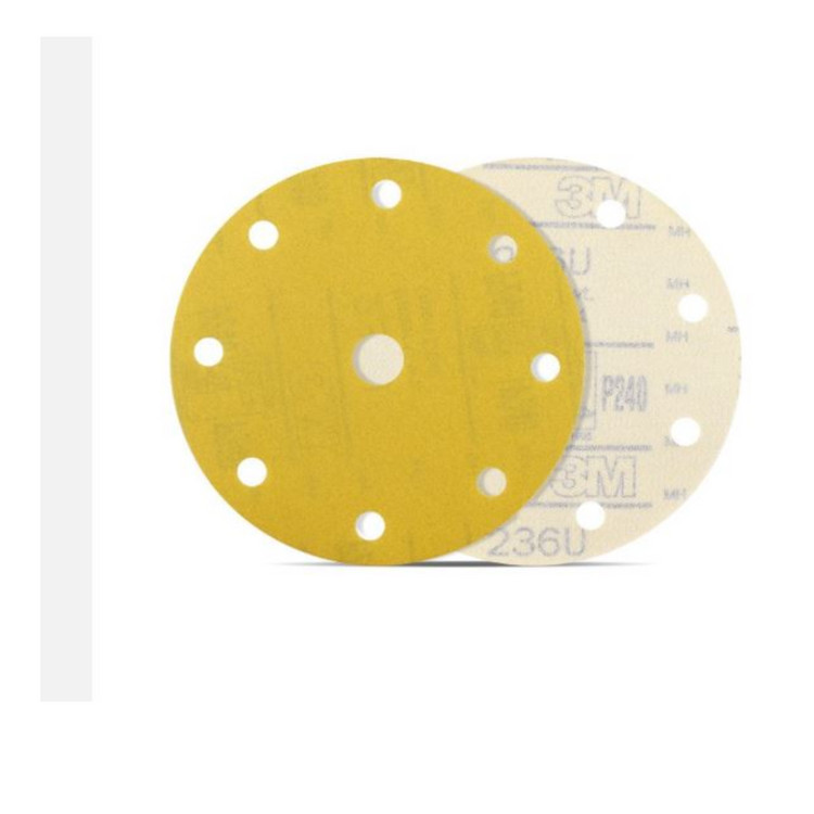 3M 원형 샌딩페이퍼 (빼빠)6인치9홀 100매 1박스--1