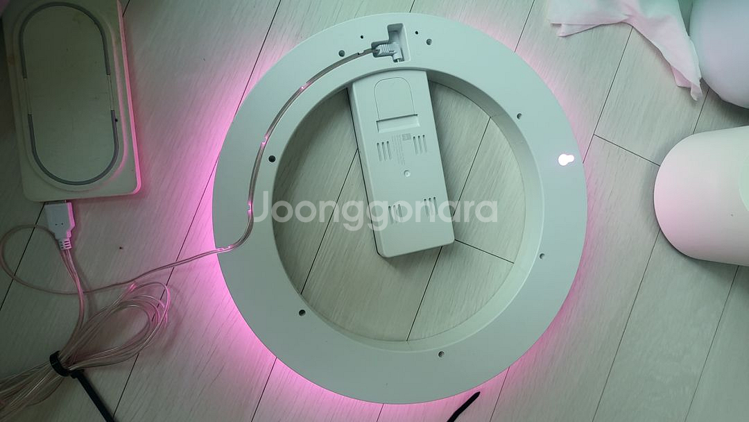 무아스 미러클락 무드등 벽시계 USB--4