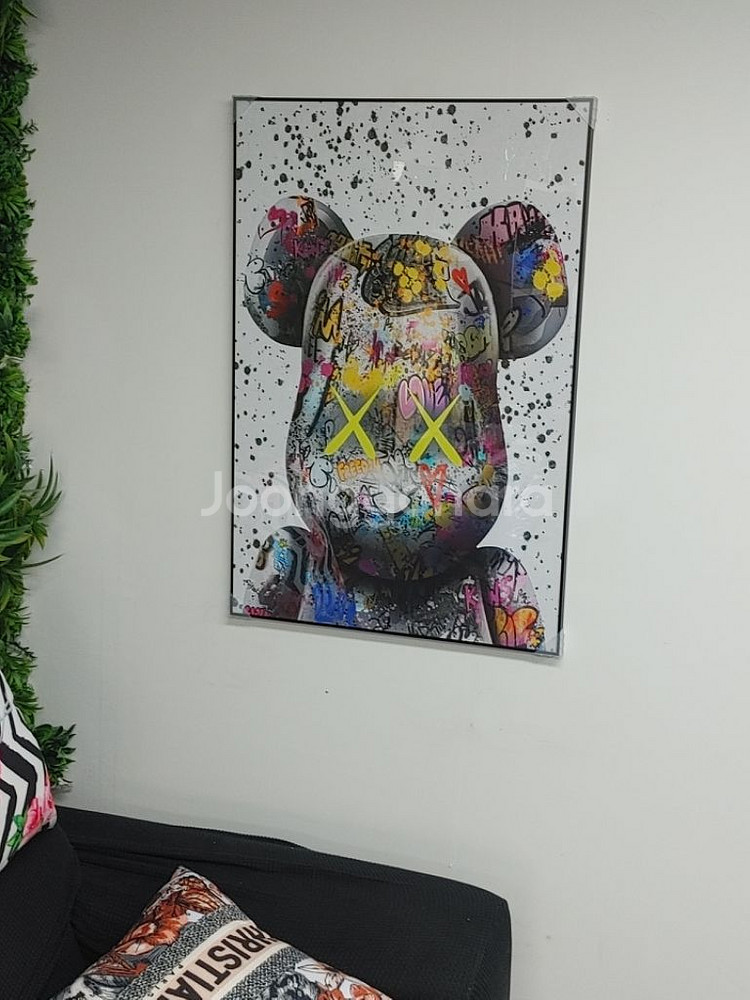 베어브릭 카우스 피규어 대형 그림 액자 인테리어 소품--2