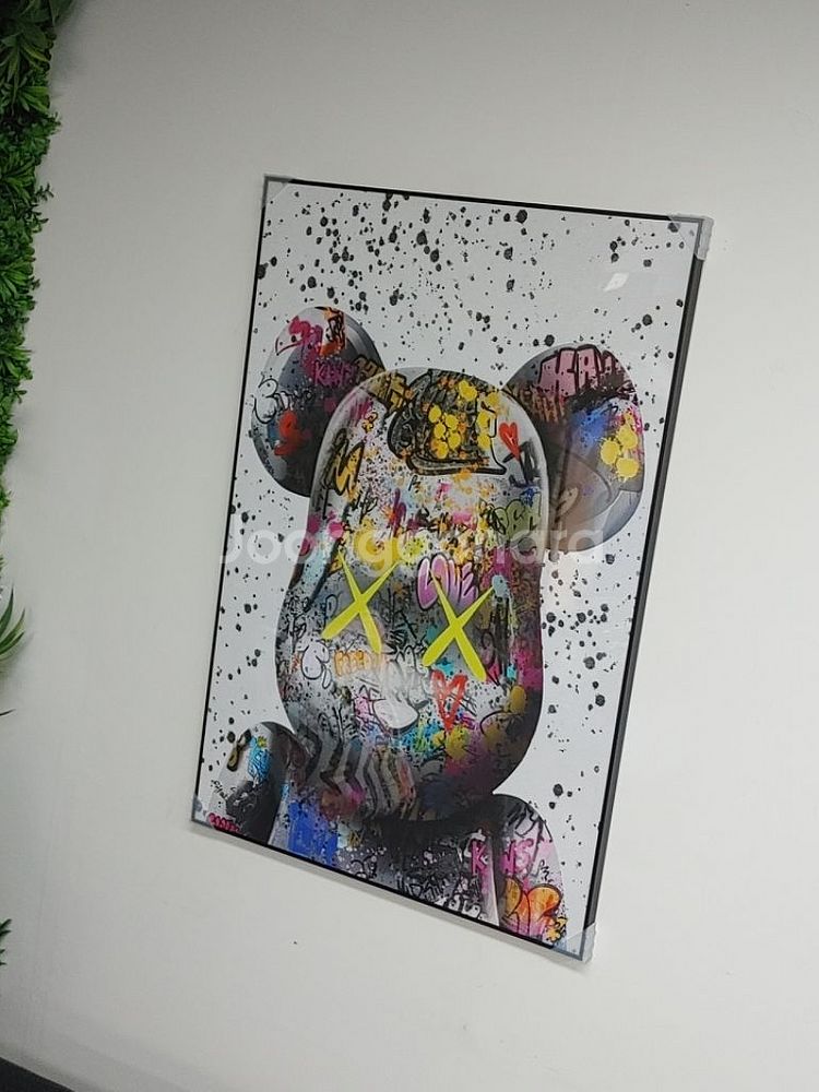 베어브릭 카우스 피규어 대형 그림 액자 인테리어 소품--5