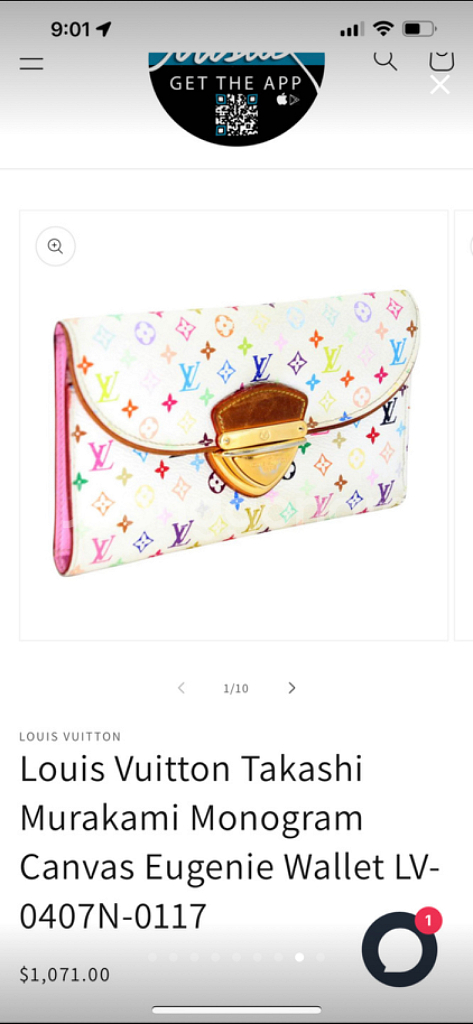 Louis Vuitton Takashi Murakami Monogram Canvas Eugenie Wallet LV-0407N-0117