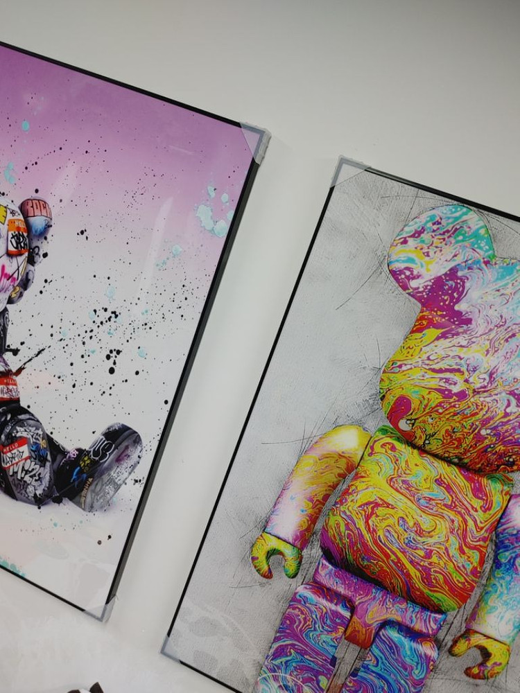 베어브릭 카우스 대형 피규어 그림 액자 인테리어 소품--9