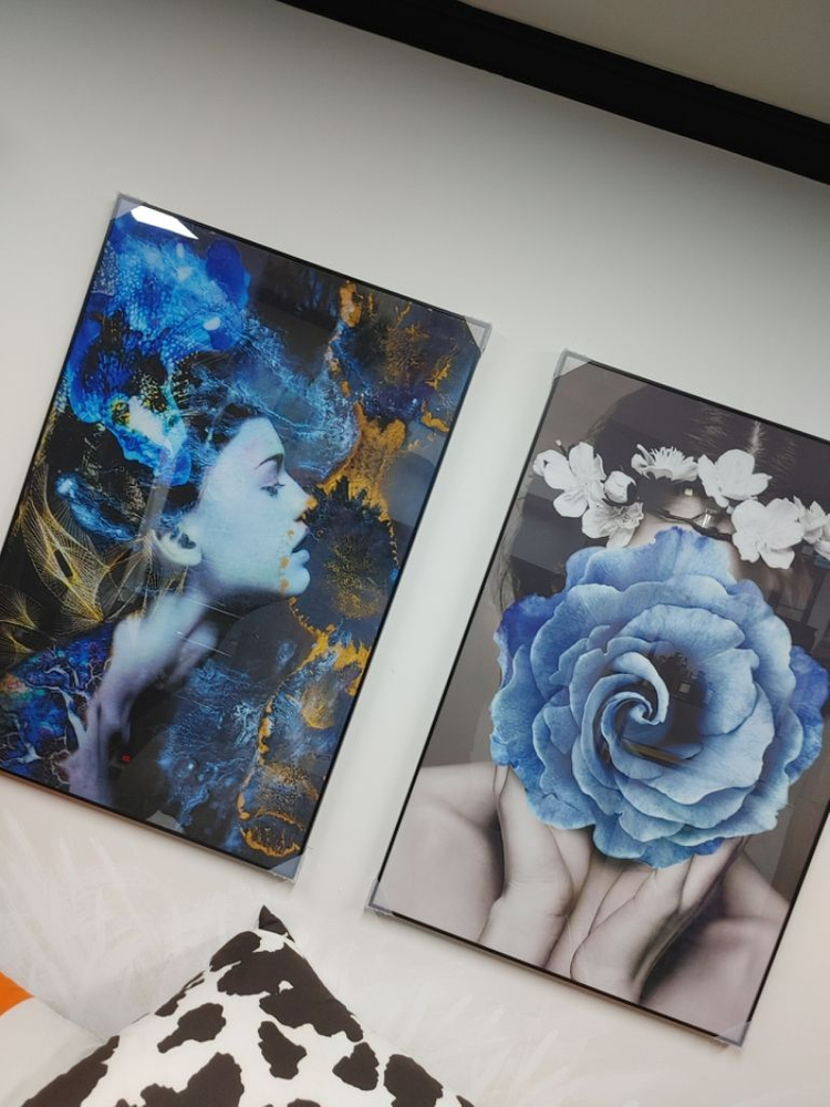 럭셔리 감성 장미꽃 여인 대형 팝아트 그림 액자 소품--1