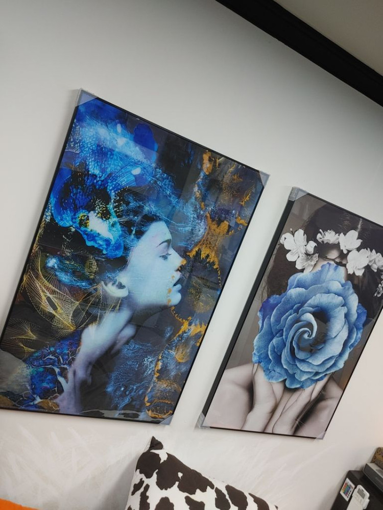 럭셔리 감성 장미꽃 여인 대형 팝아트 그림 액자 소품--3