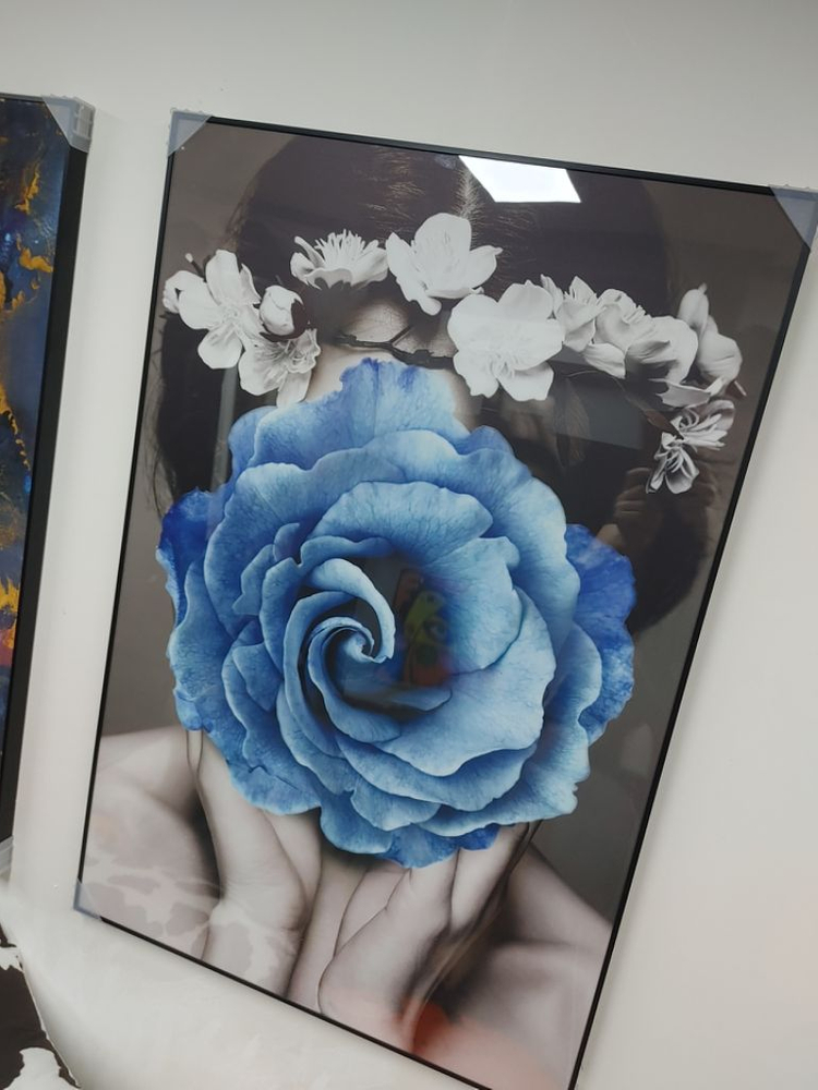 럭셔리 감성 장미꽃 여인 대형 팝아트 그림 액자 소품--6