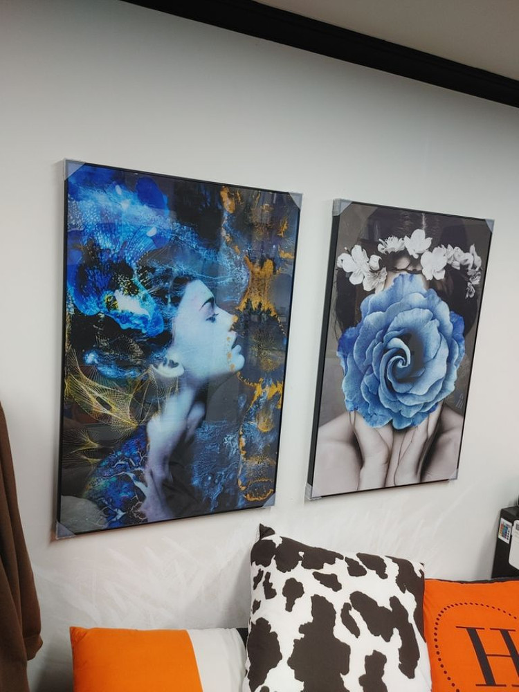 럭셔리 감성 장미꽃 여인 대형 팝아트 그림 액자 소품--4