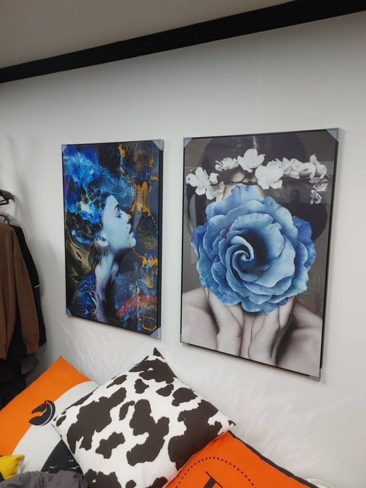 럭셔리 감성 장미꽃 여인 대형 팝아트 그림 액자 소품--5