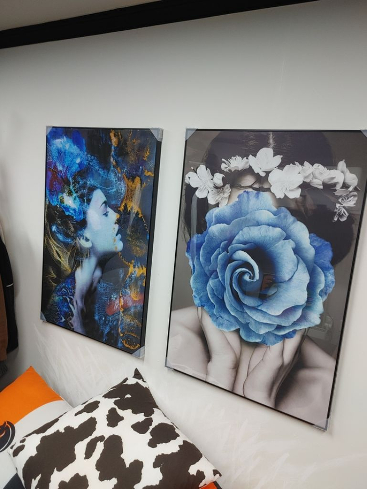 럭셔리 감성 장미꽃 여인 대형 팝아트 그림 액자 소품--7