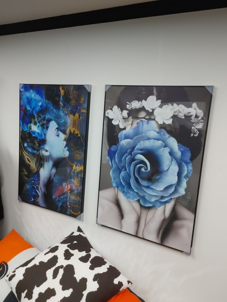 럭셔리 감성 장미꽃 여인 대형 팝아트 그림 액자 소품--9