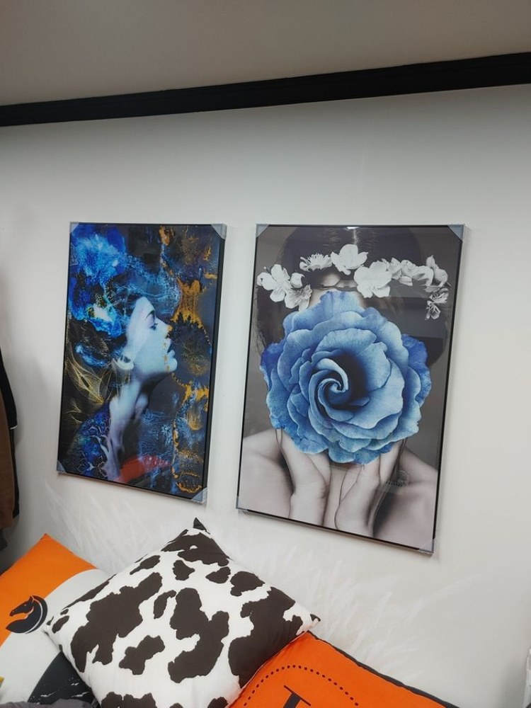 럭셔리 감성 장미꽃 여인 대형 팝아트 그림 액자 소품--8