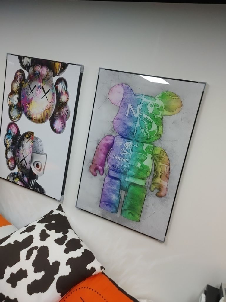 카우스 베어브릭 피규어 곰 대형 그림 액자 인테리어소품--5