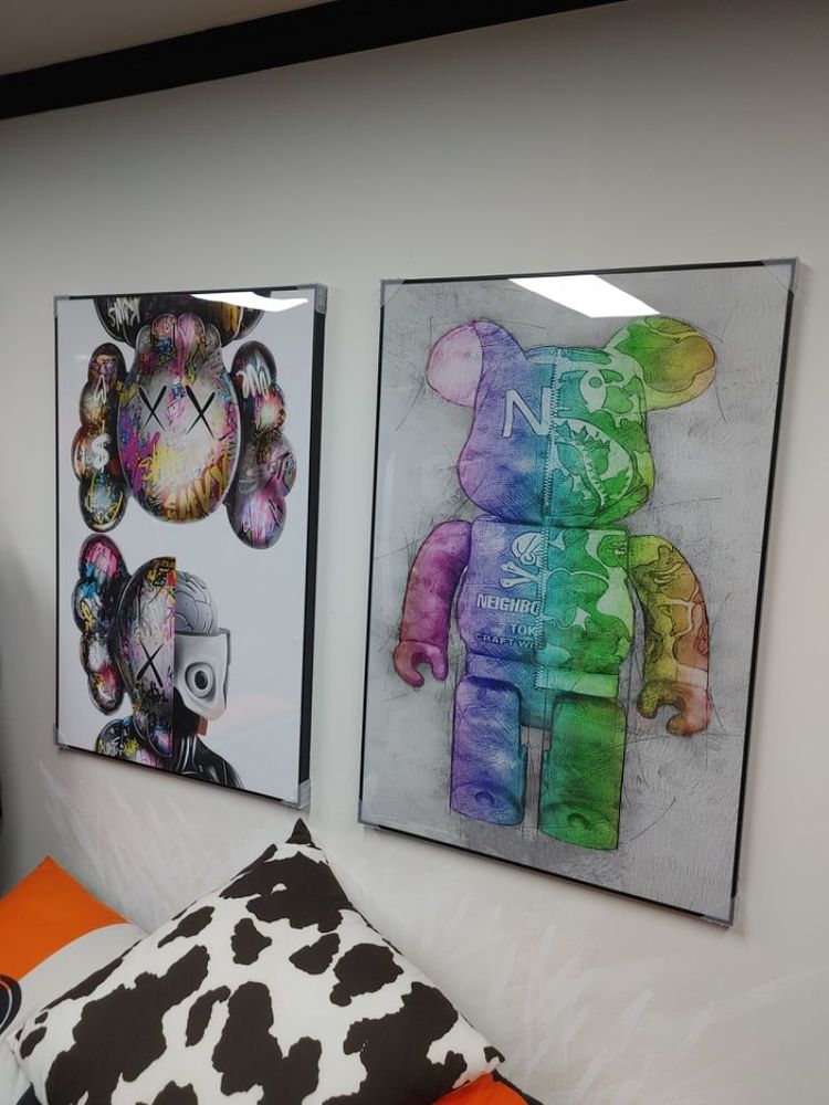 카우스 베어브릭 피규어 곰 대형 그림 액자 인테리어소품--6