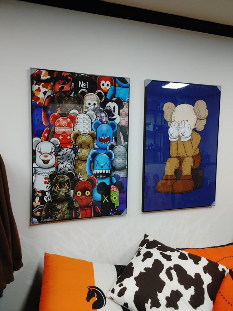 명품 슈프림 구찌 샤넬 카우스 베어브릭 대형 그림 액자--2