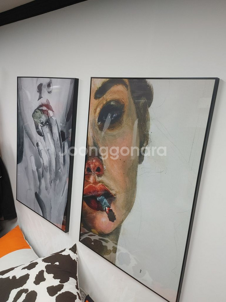 감성 여인 수채화 유화 대형 그림 액자 인테리어 소품--4