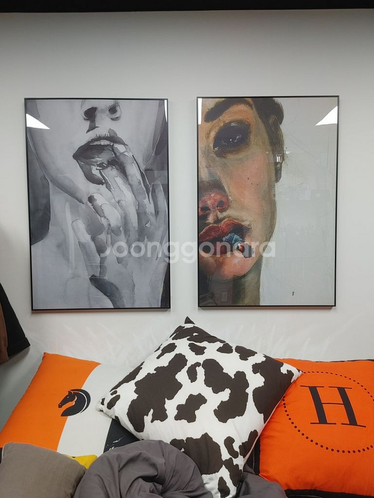 감성 여인 수채화 유화 대형 그림 액자 인테리어 소품--1