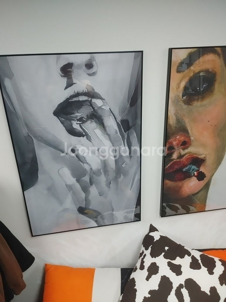 감성 여인 수채화 유화 대형 그림 액자 인테리어 소품--6