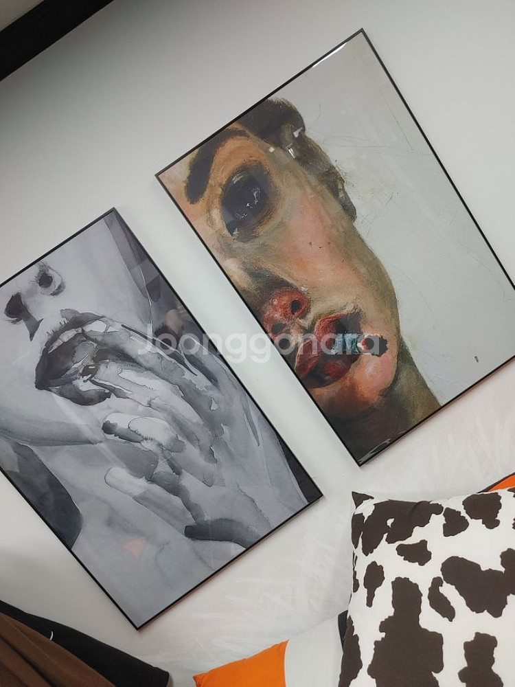 감성 여인 수채화 유화 대형 그림 액자 인테리어 소품--8