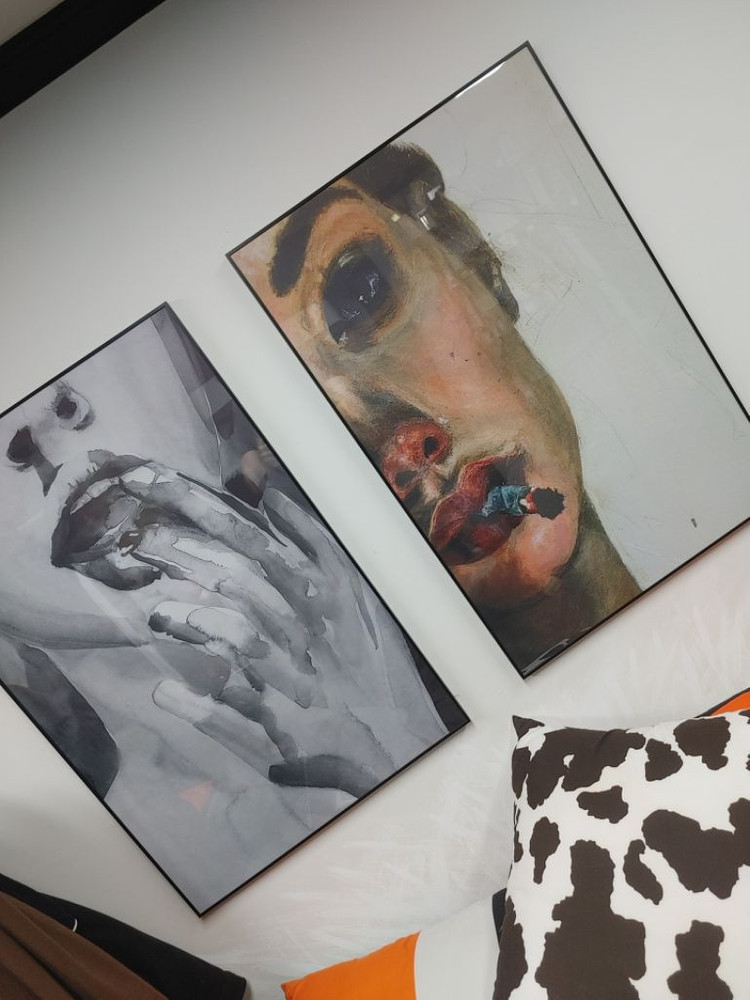 감성 여인 수채화 유화 대형 그림 액자 인테리어 소품 이미지