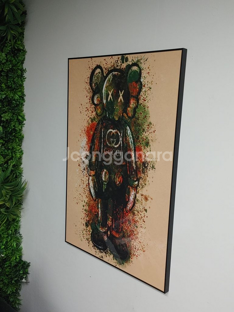 구찌 카우스 베어브릭 피규어 대형 팝아트 그림 액자--8