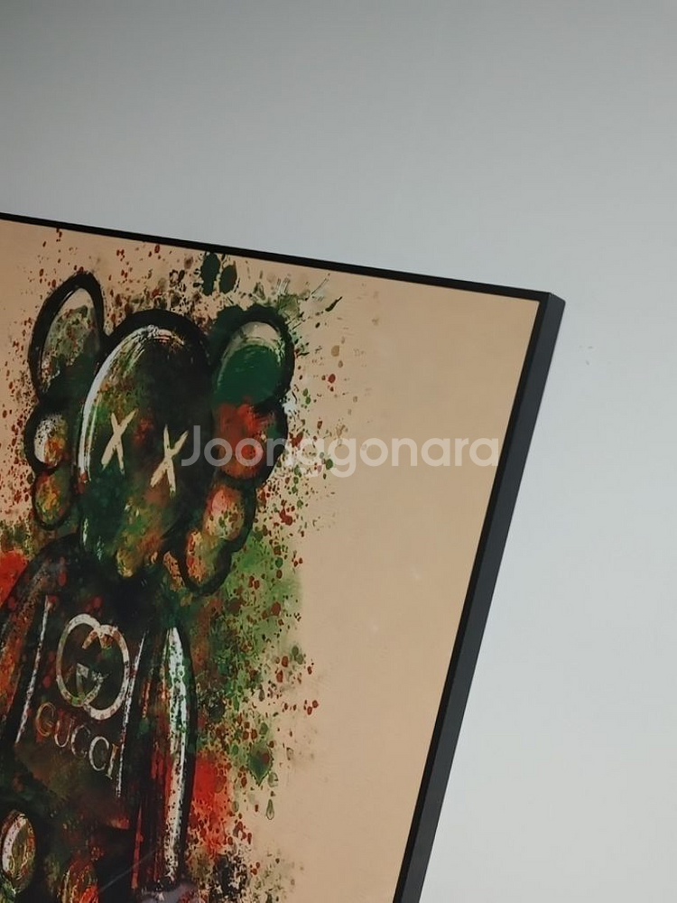 구찌 카우스 베어브릭 피규어 대형 팝아트 그림 액자--7