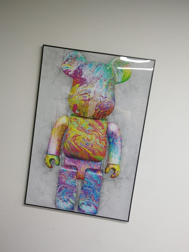 베어브릭 카우스 피규어 대형 곰 그림 액자 인테리어소품--3