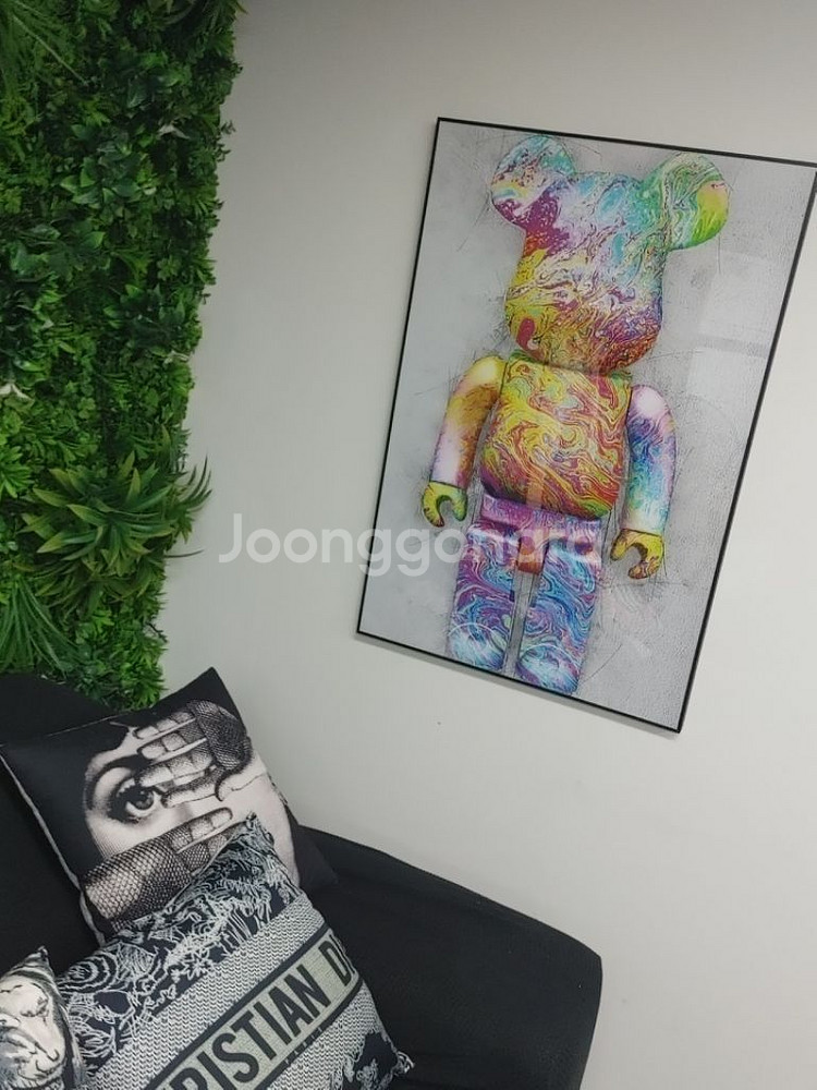 베어브릭 카우스 피규어 대형 곰 그림 액자 인테리어소품--4