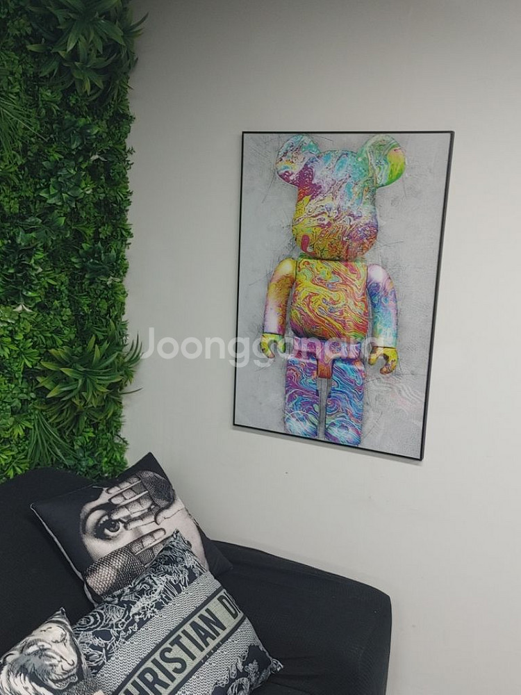 베어브릭 카우스 피규어 대형 곰 그림 액자 인테리어소품--5