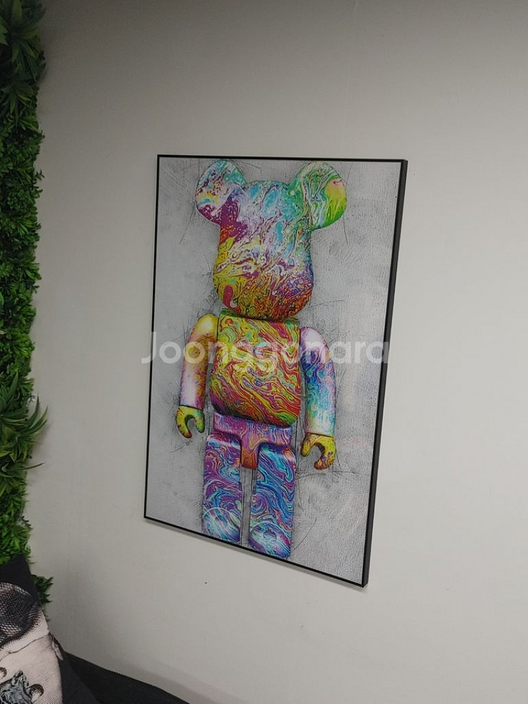 베어브릭 카우스 피규어 대형 곰 그림 액자 인테리어소품--6