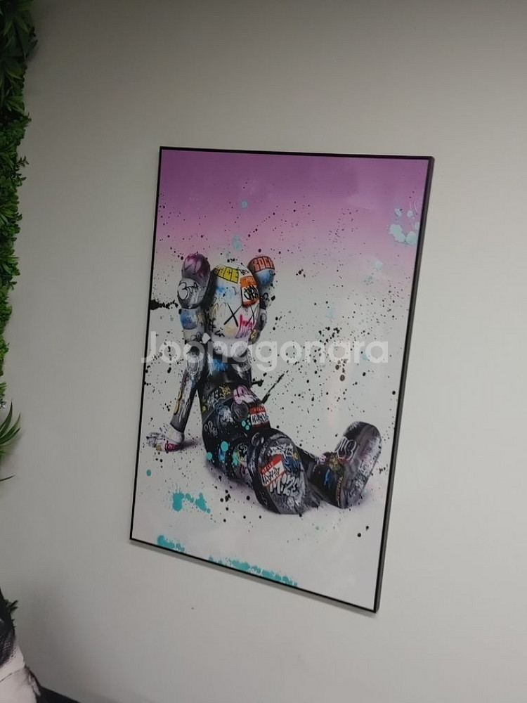 카우스 베어브릭 피규어 대형 그림 액자 인테리어 소품--4