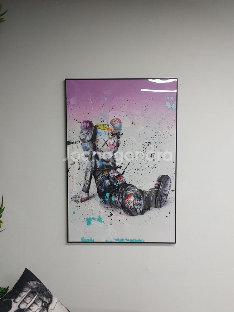 카우스 베어브릭 피규어 대형 그림 액자 인테리어 소품--2