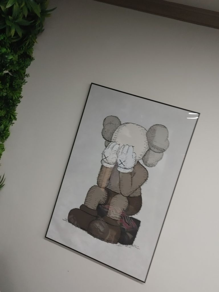 카우스 베어브릭 대형 피규어 그림 액자 인테리어 소품--3