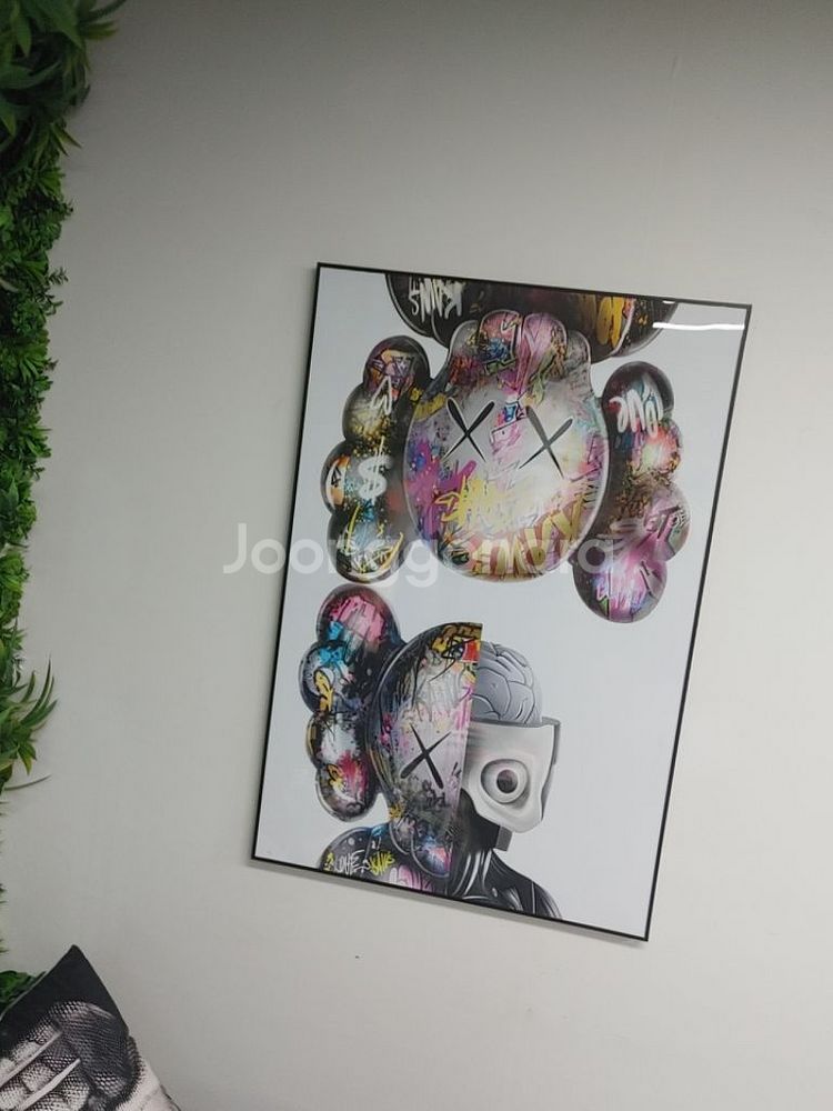 베어브릭 카우스 피규어 대형 그림 액자 인테리어소품--1
