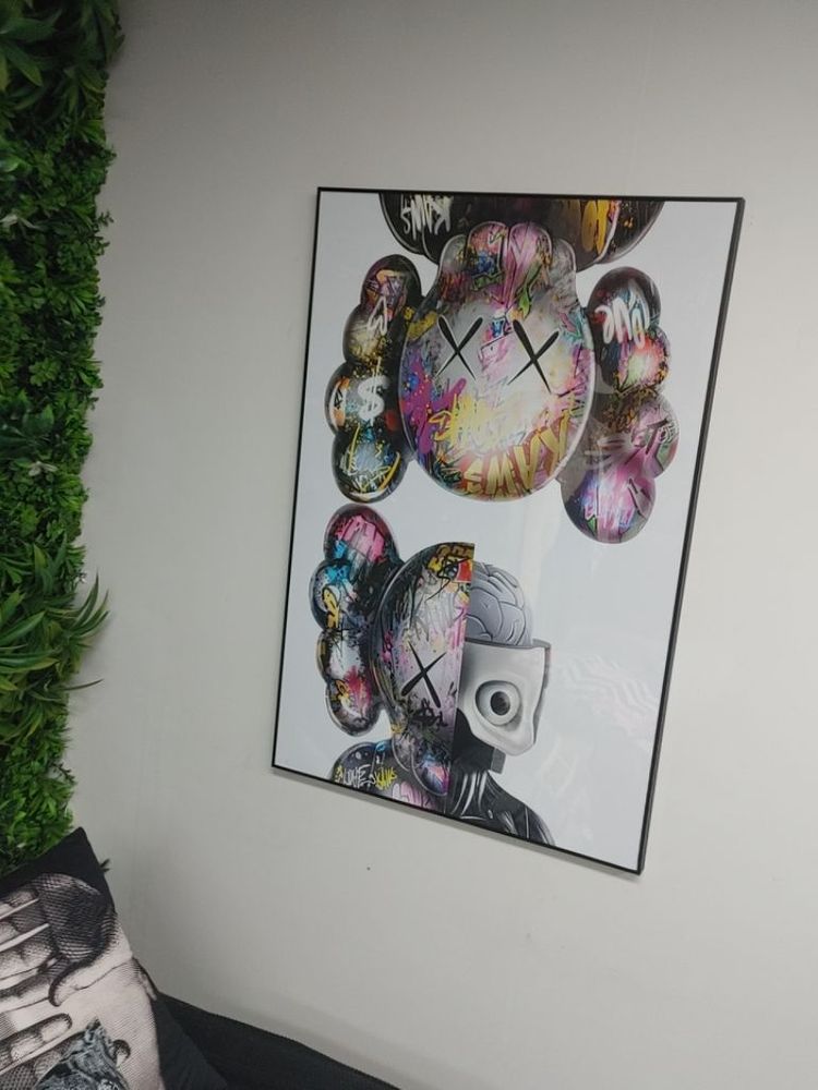 베어브릭 카우스 피규어 대형 그림 액자 인테리어소품--5