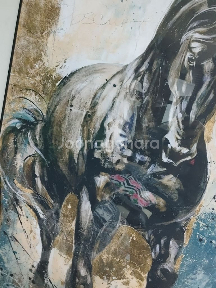 말그림 말액자 대형 유화 그림 액자 흑마 인테리어소품--9