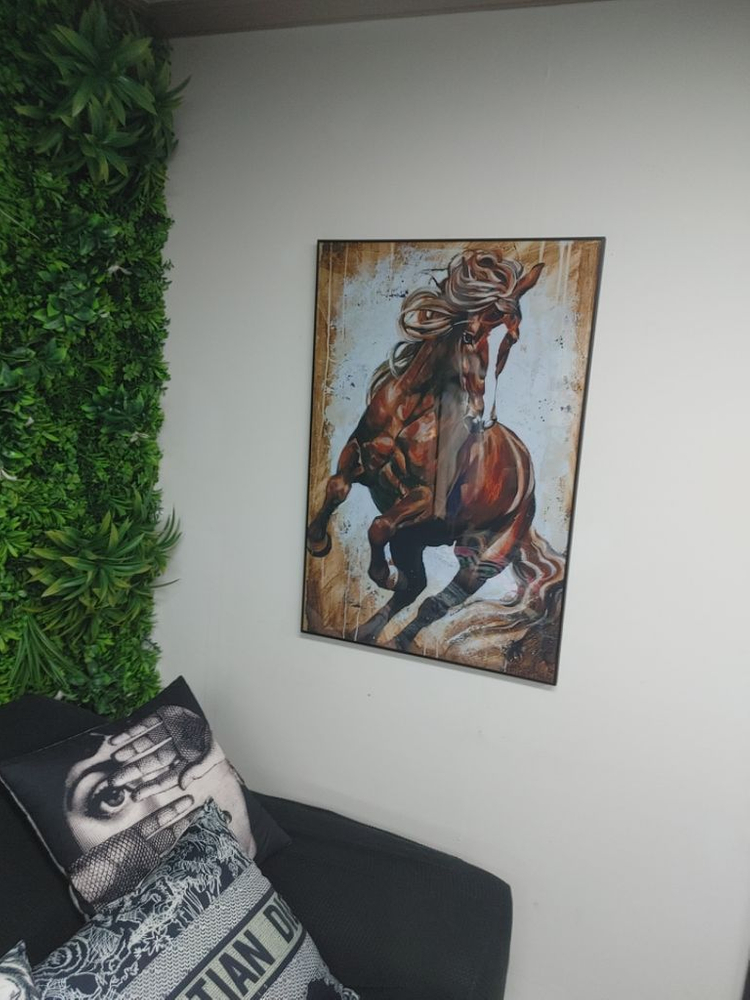 말그림 말액자 적토마 대형 유화 그림 액자 인테리어소품 이미지