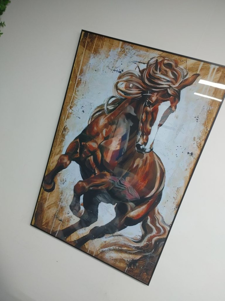 말그림 말액자 적토마 대형 유화 그림 액자 인테리어소품 이미지
