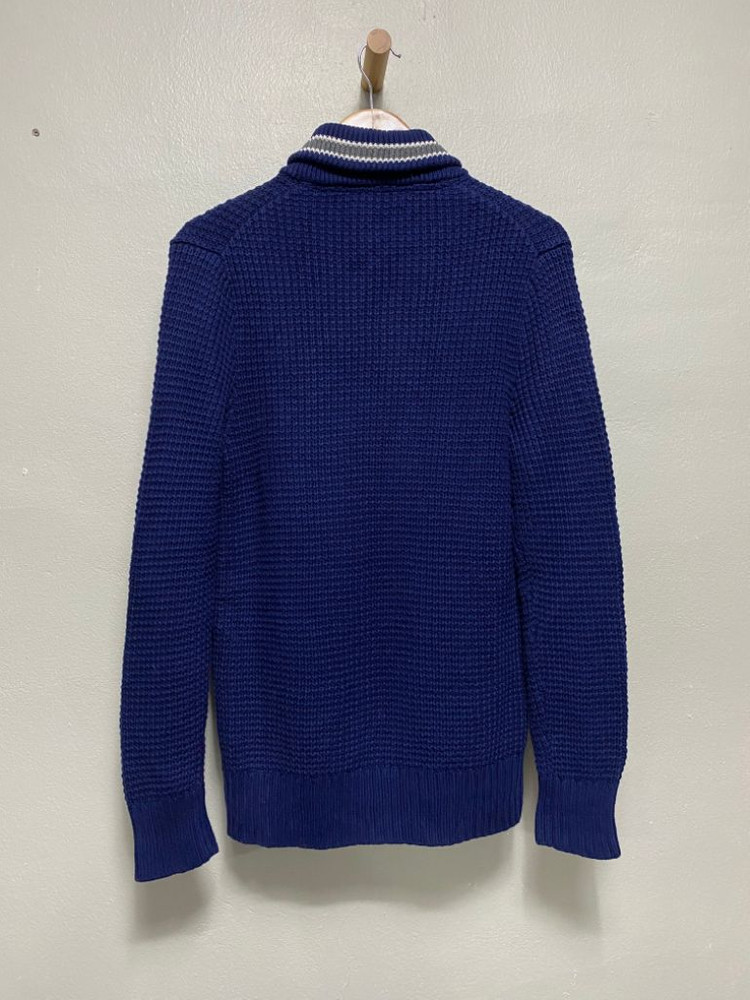 갭 숄카라 와플 집업 니트--5