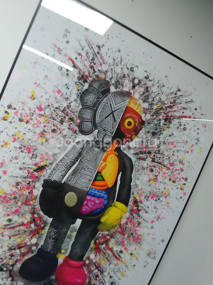 카우스 베어브릭 kaws 대형 피규어 그림 액자 소품--2