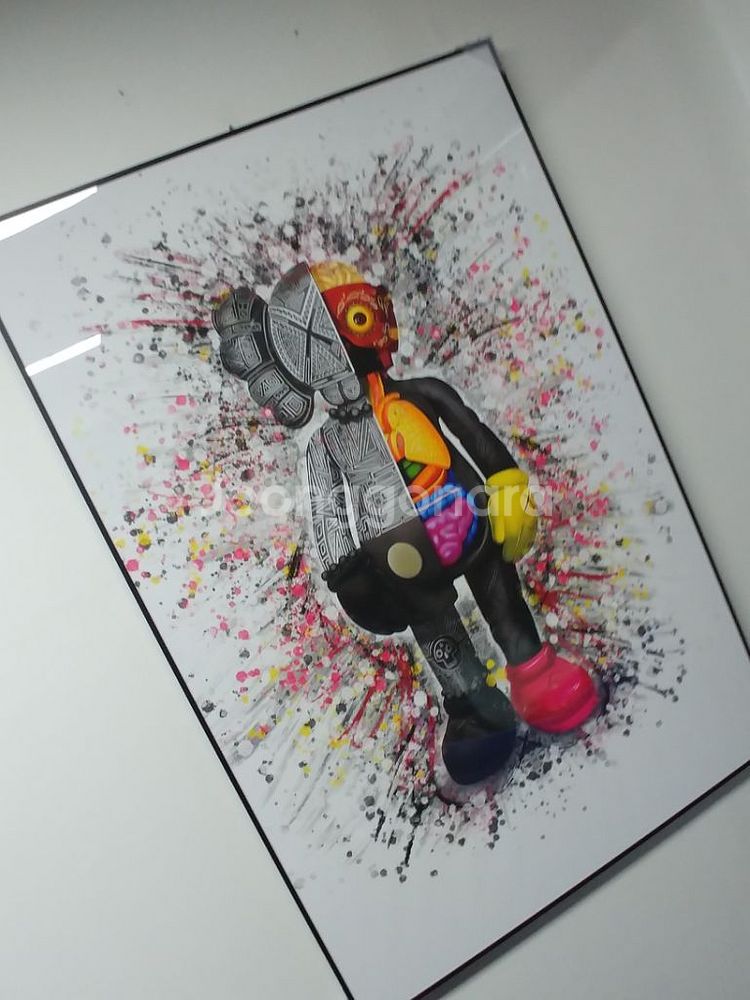 카우스 베어브릭 kaws 대형 피규어 그림 액자 소품--3