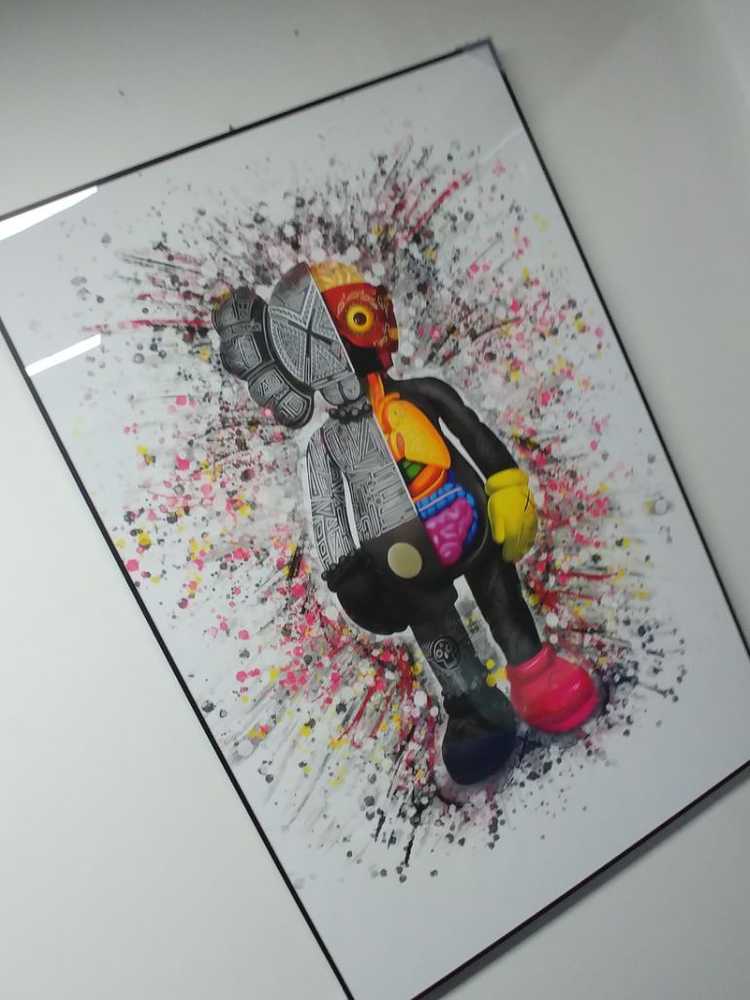 카우스 베어브릭 kaws 대형 피규어 그림 액자 소품--3