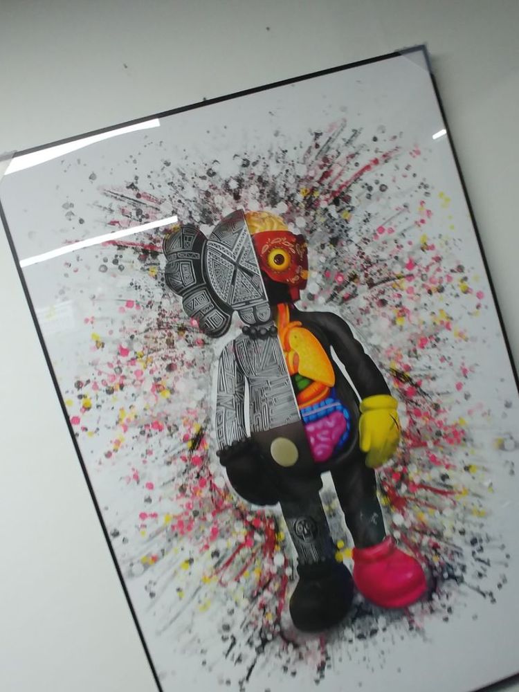 카우스 베어브릭 kaws 대형 피규어 그림 액자 소품--5