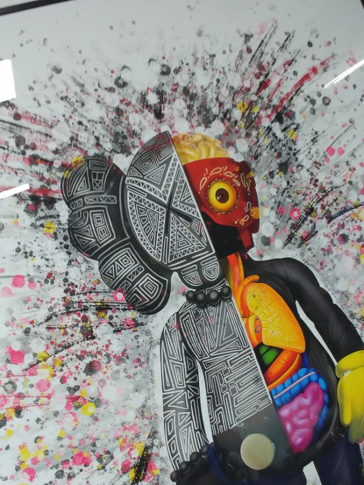 카우스 베어브릭 kaws 대형 피규어 그림 액자 소품--4