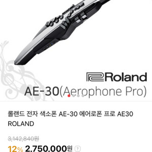 롤랜드 전자 색소폰 에어로폰 프로 AE-30