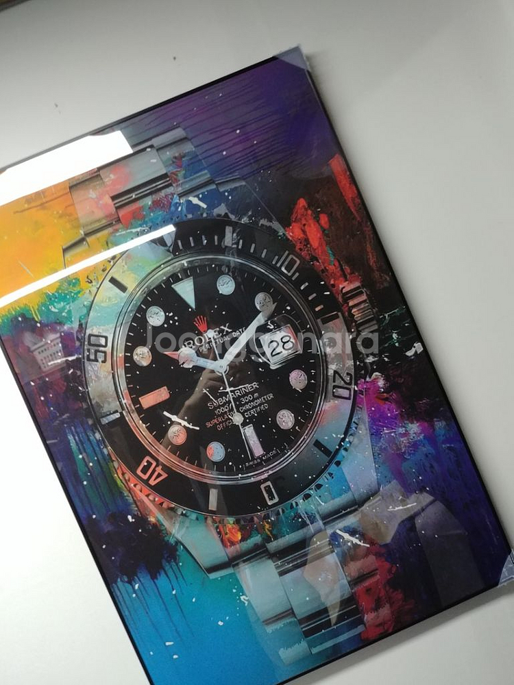 로렉스 시계 대형 팝아트 그림 액자 로고 인테리어 소품--1